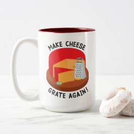 Taza Bicolor Hacer que el queso pase de nuevo