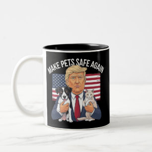 Taza Bicolor Hacer que las Mascotas Sean Seguras de Nuevo Salva