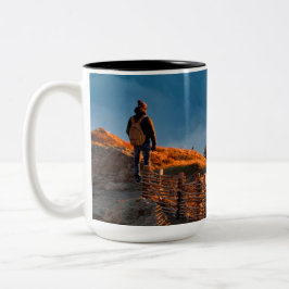 Taza Bicolor Hacer que su propio Personalizado tenga dos fotos