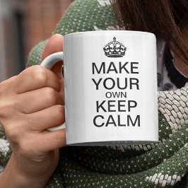 Taza Bicolor Hacer su propio "Keep Calm Mug" - Plantilla