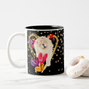 Taza Bicolor HACES QUE MI CORAZÓN SE VAYA BORRADOR - Cream Chow