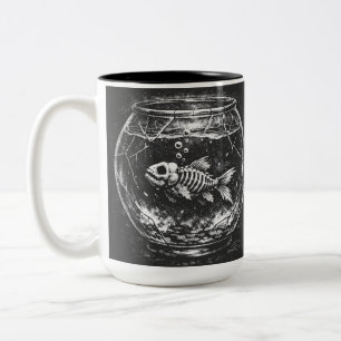 Taza Bicolor "Haciendo Grande" - Pez dorado de BurnsInHell