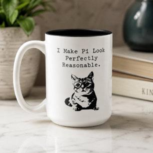 Taza Bicolor Haciendo que Pi parezca razonable regalo de humor 