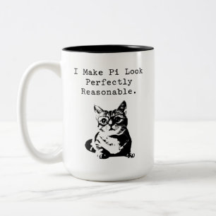 Taza Bicolor Haciendo que Pi parezca razonable regalo de humor 