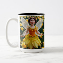 Taza Bicolor Hada de la Flor de Narciso 