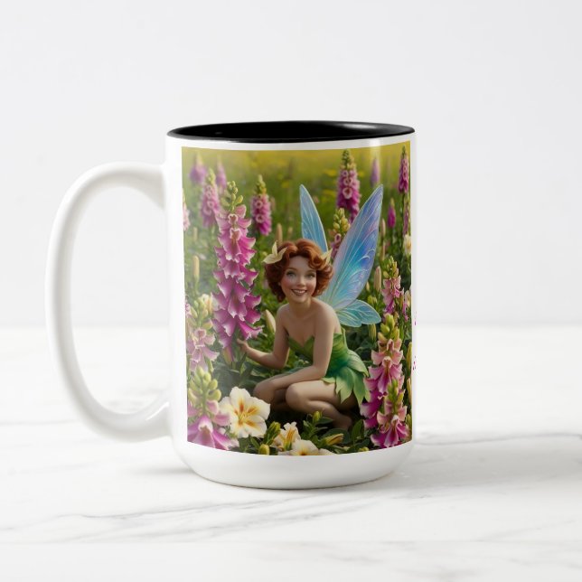 Taza Bicolor Hada de la Flor Gladiolo  (Izquierda)