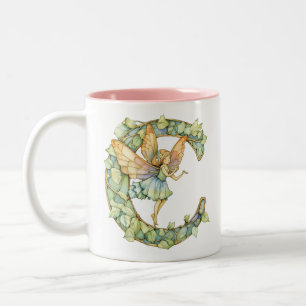 Taza Bicolor Hada del Arcoíris Inicial 'C' 