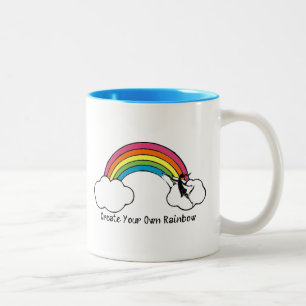 Taza Bicolor Hada del arte: Cree su propio arco iris