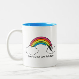 Taza Bicolor Hada del arte: Cree su propio arco iris