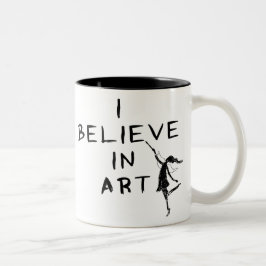 Taza Bicolor Hada del arte: Creo en arte