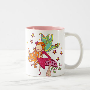 Taza Bicolor Hada del jardín en seta
