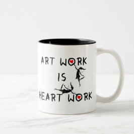 Taza Bicolor Hadas del arte: El trabajo de arte es trabajo del