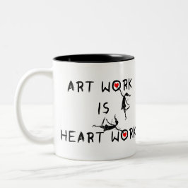 Taza Bicolor Hadas del arte: El trabajo de arte es trabajo del