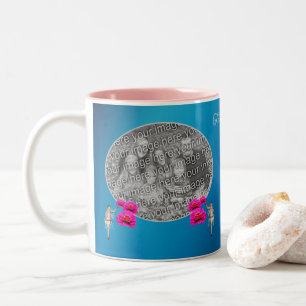 Taza Bicolor Hadas Y Flores Personalizadas Añade Tu Foto
