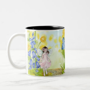 Taza Bicolor Hadas Y Mariposa