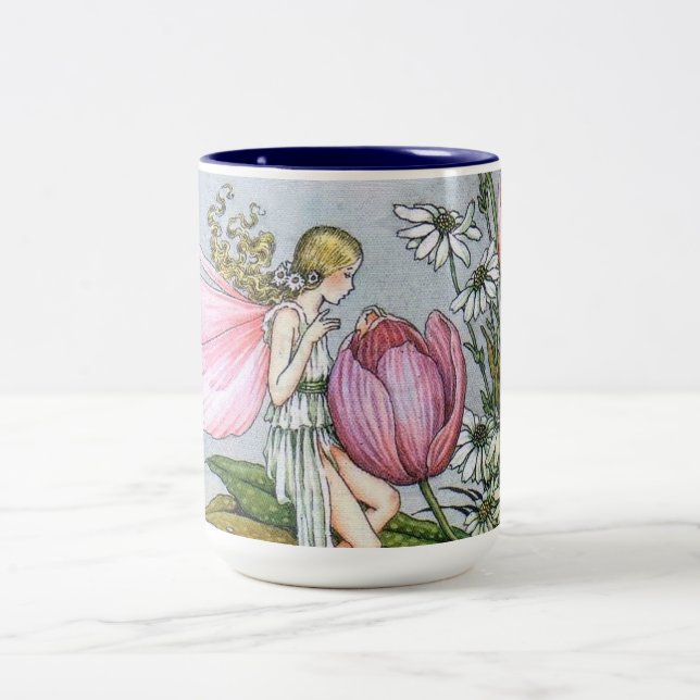 Taza Bicolor Hadas y tulipanes de dos tonos (Centro)