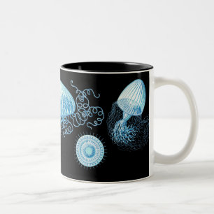 Taza Bicolor Haeckel Jellyfish