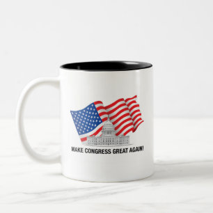 Taza Bicolor Haga al congreso grande otra vez asaltar