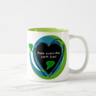 Taza Bicolor Haga cada Día de la Tierra del día