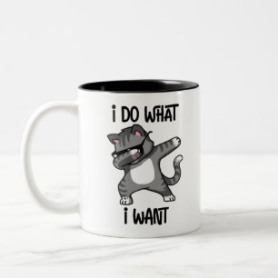 Taza Bicolor hago lo que quiero dueño del gato