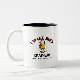 Taza Bicolor Hago que la cerveza desaparezca ¿Cuál es tu superp