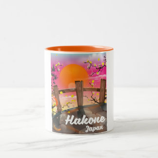 Taza Bicolor Hakone japón florece poster.