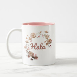 Taza Bicolor Hala Floral Mug