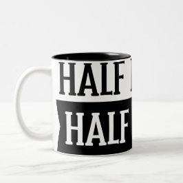 Taza Bicolor Half Human Half Coffee Mug