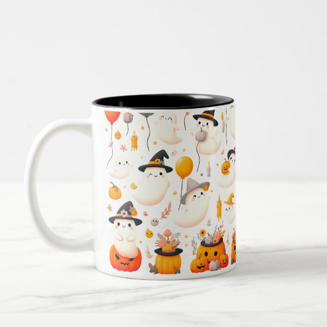 Taza Bicolor Halloween Adorable (Izquierda)
