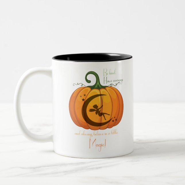 Taza Bicolor Halloween Calabaza (Izquierda)