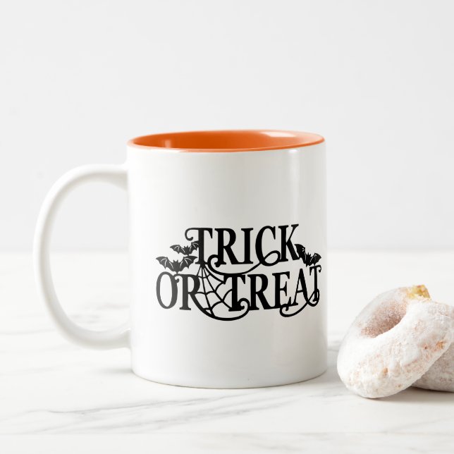 Taza Bicolor Halloween Coffee Mug (Con donut)