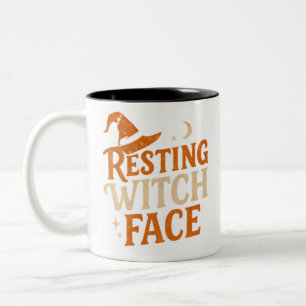 Taza Bicolor Halloween con cara de bruja