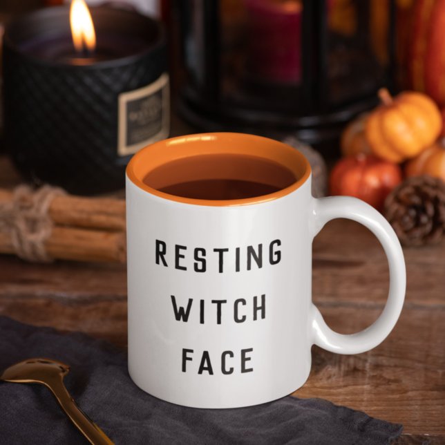 Taza Bicolor Halloween con cara de bruja (Subido por el creador)