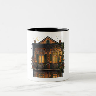 Taza Bicolor Halloween del Barrio Francés de Nueva Orleans