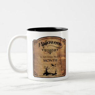 Taza Bicolor ¡Halloween es mi Mes favorito!