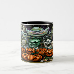 Taza Bicolor Halloween Fun Art