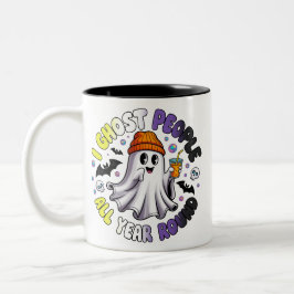 Taza Bicolor Halloween Funny Nonbinario - Ghost People