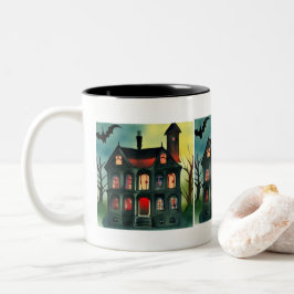 Taza Bicolor Halloween Haunted House