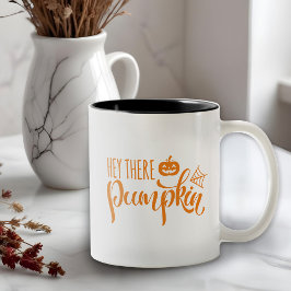 Taza Bicolor Halloween Hey There Pumpkin
