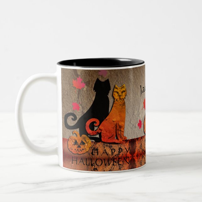 Taza Bicolor Halloween Kitty Mug (Izquierda)
