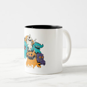 Taza Bicolor Halloween/Monster/Octubre/Otoño