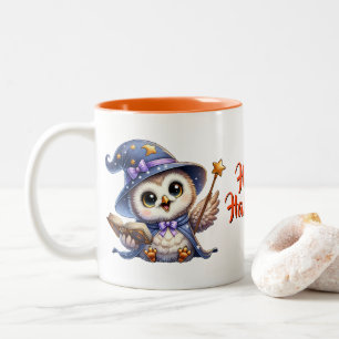 Taza Bicolor Halloween Owl Coffee Mug
