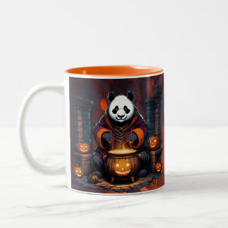 Taza Bicolor Halloween Panda Magic