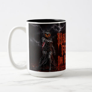 Taza Bicolor Halloween Por Siempre En Mi Corazón Calabaza Gótic