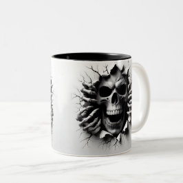 Taza Bicolor Halloween Skeleton 3D Mug