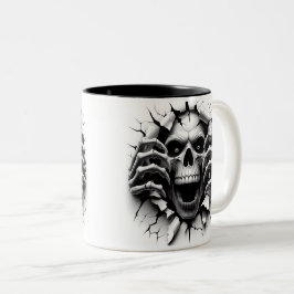 Taza Bicolor Halloween Skeleton 3D Mug