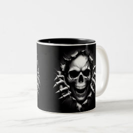Taza Bicolor Halloween Skeleton 3D Mug