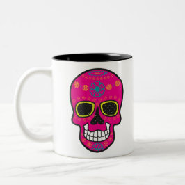 Taza Bicolor Halloween skull
