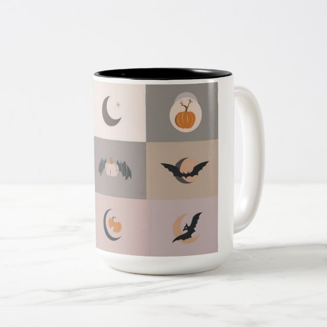Taza Bicolor Halloween Tuvo Noches De Dos Tonos. (Anverso derecho)