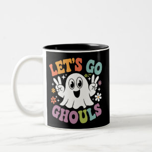 Taza Bicolor Halloween Vamos Ghouls Ghost Retro Costume